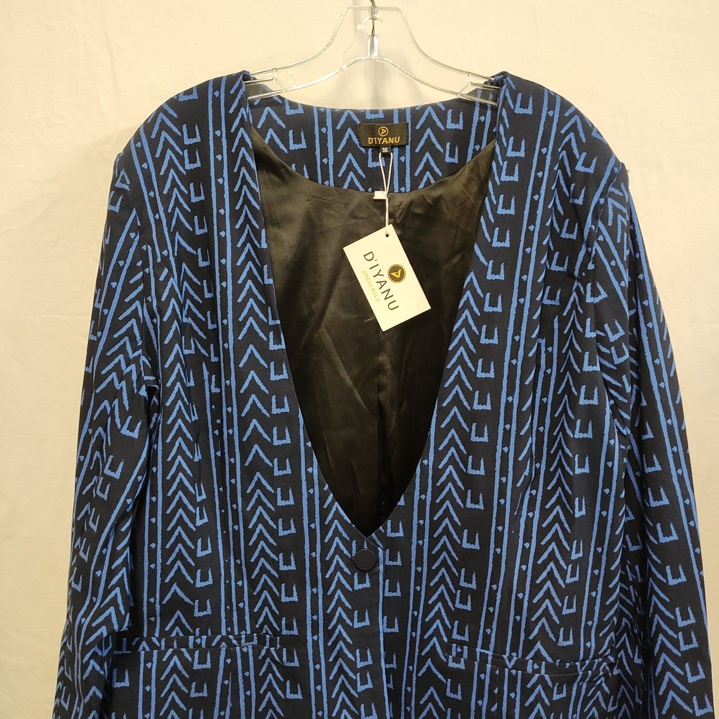 Nwt D'iyanu Womens Lined Blazer - Size 3x - Artsy Tribal Graphic Print — image 6 of 8